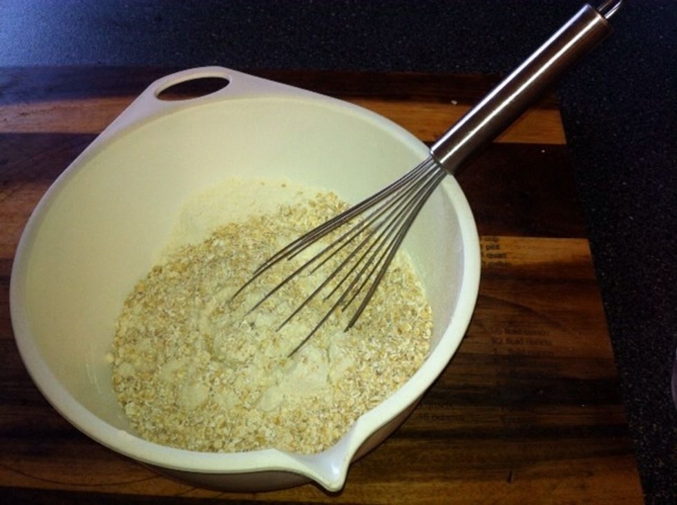 All dry ingredients need to get whisked together.