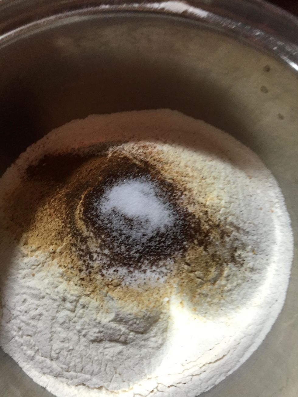 All dry ingredients sifted together.