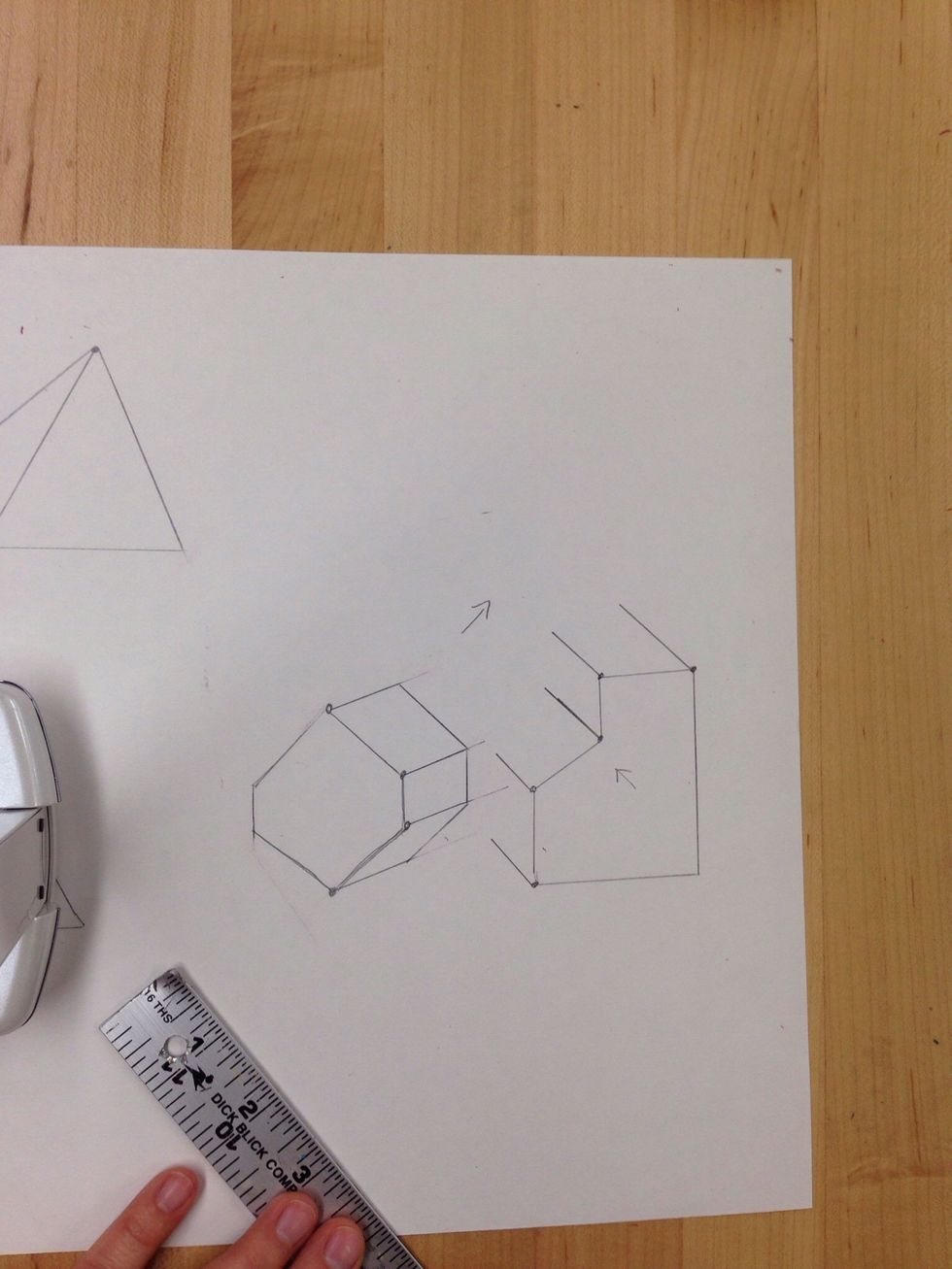 All extended lines are at the same angle