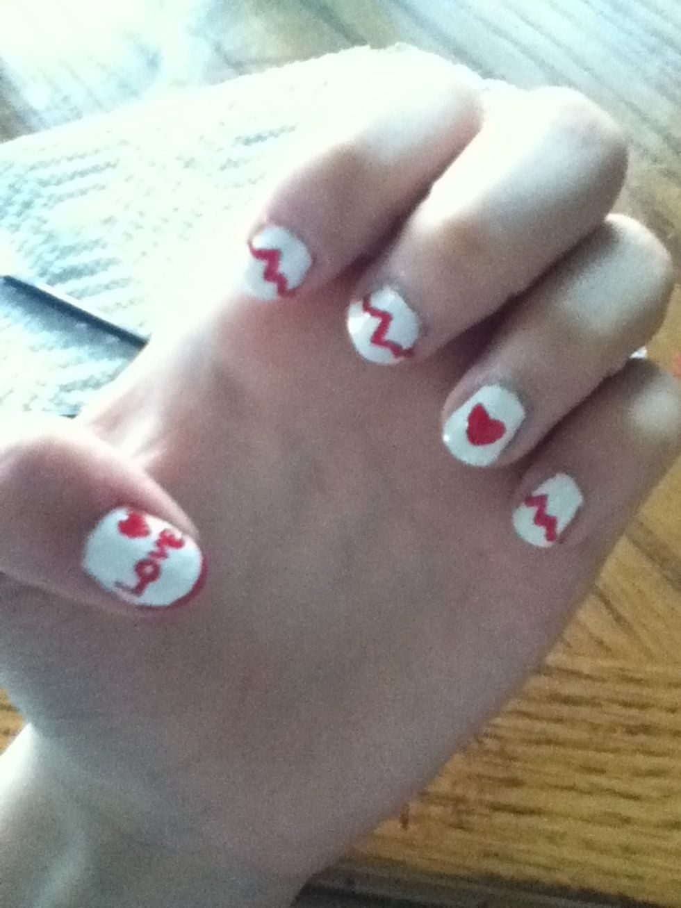 All finished with left hand! Let dry