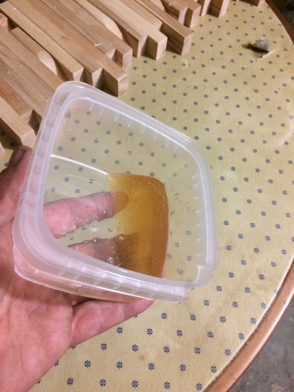 All I had was epoxy, so I mixed up some.