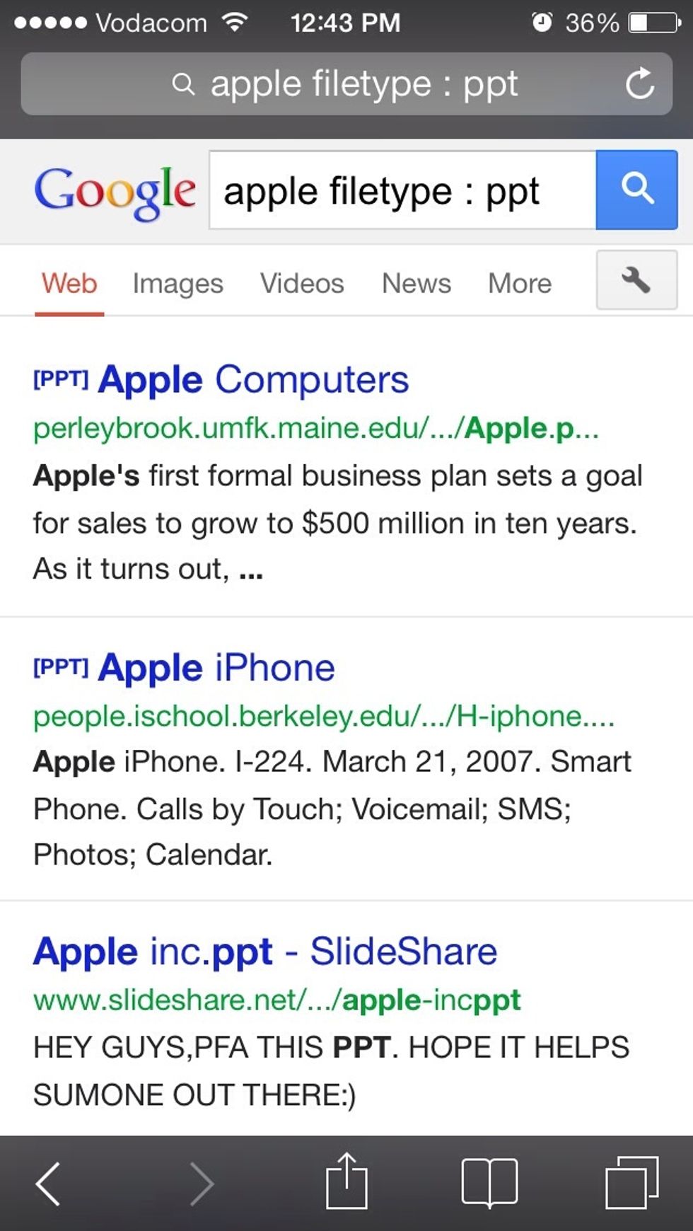 All information about apple in the form of a PowerPoint presentation is displayed. You can do this with all file formats such as PDF etc.