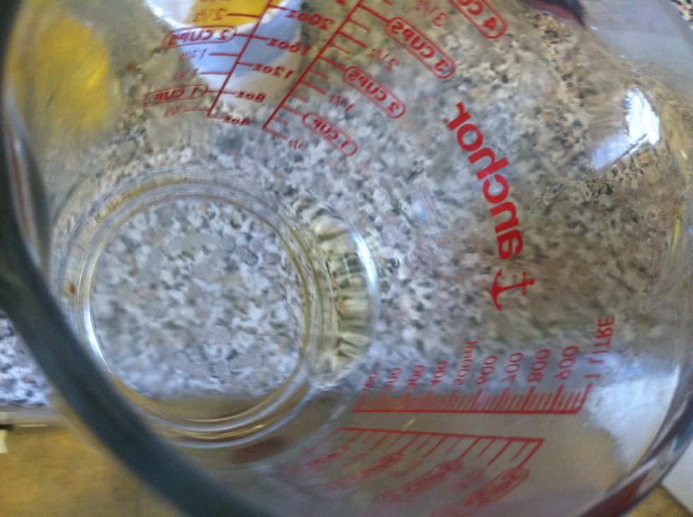 All melted down. Quickly pour the remaining bit in the mold.