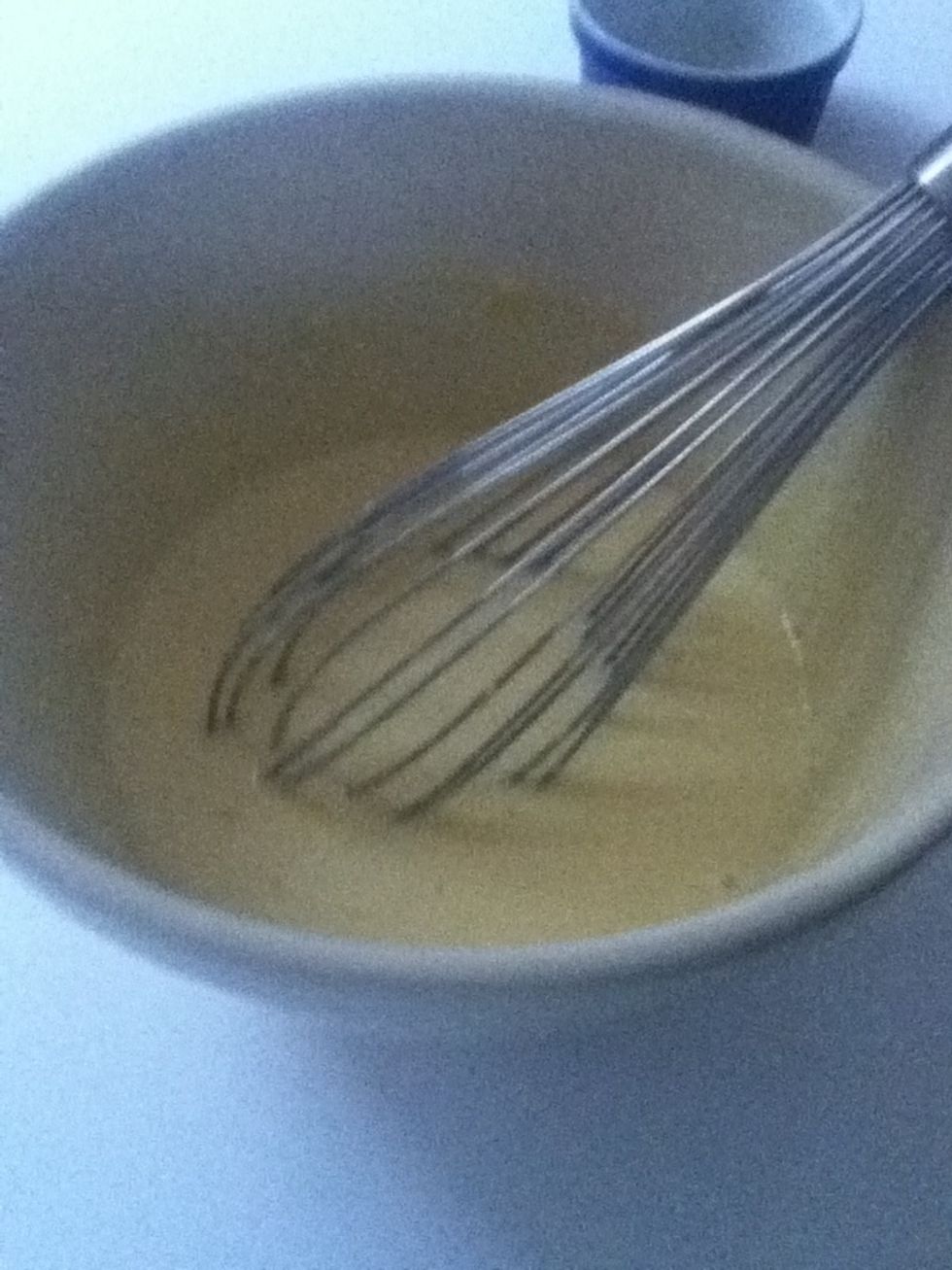 All mixed! Mix it until there are no lumps left