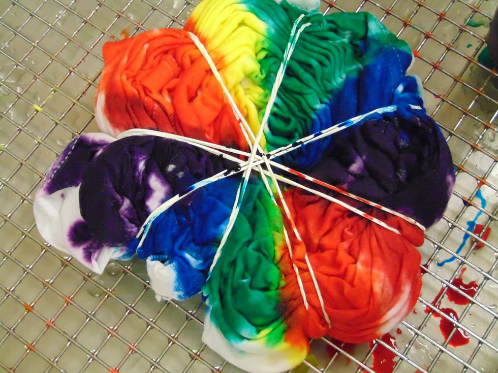 All of the colors on one side