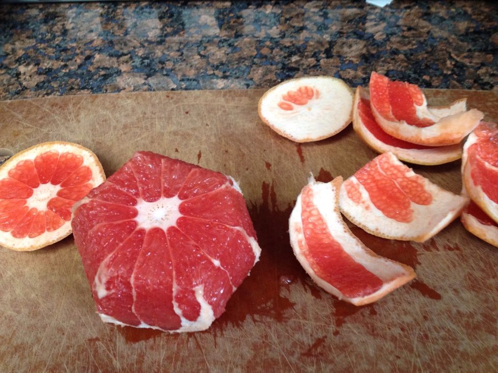 All of the peel cut off.