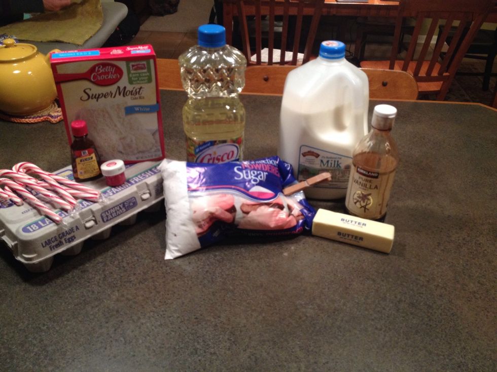 All of your ingredients you will need.