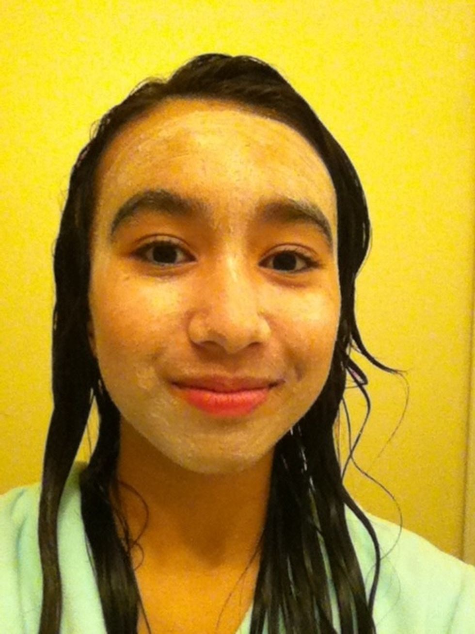 All rubbed in! Then I wash it off