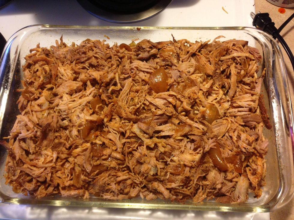 All shredded & and ready for the broiler.