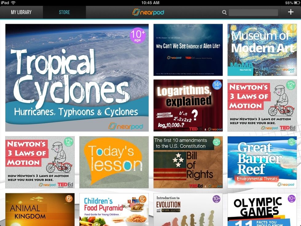All the featured Nearpod Presentations are located here. They change frequently. Click the Nearpod Presentation you'd like to download into your library.