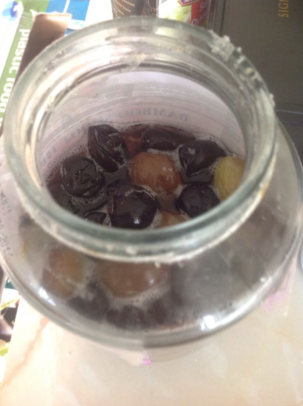 All the grapes lose their inner juice and turn smaller than before