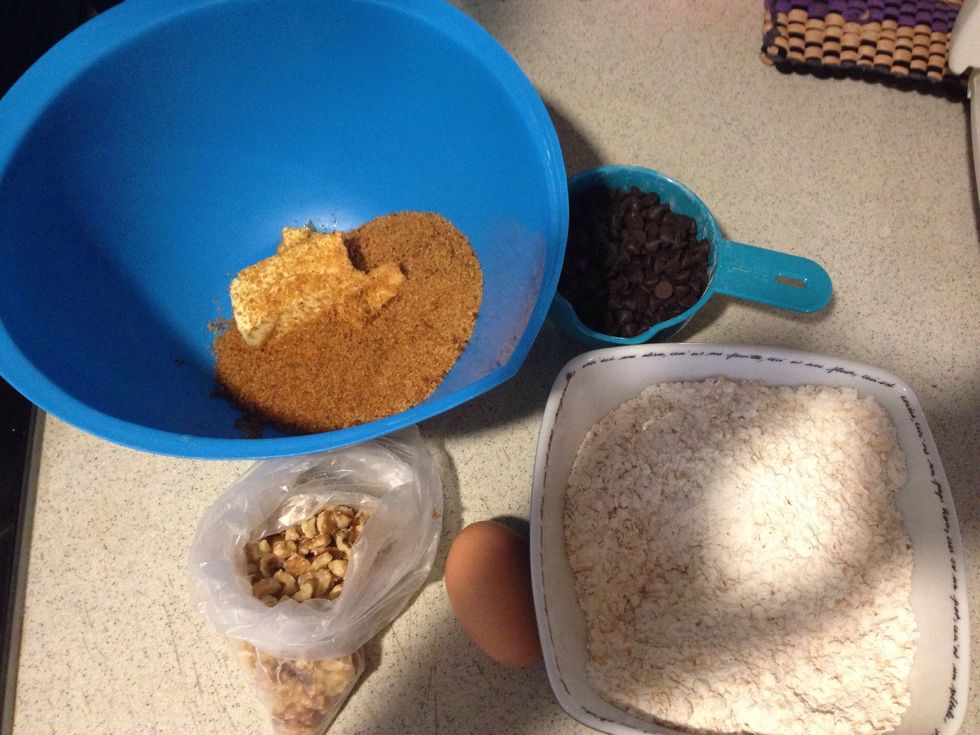 All the ingredients. If you want the cookies to be sweeter, add 2/3 cup of sugar instead of 1/2 cup\ud83d\ude0a