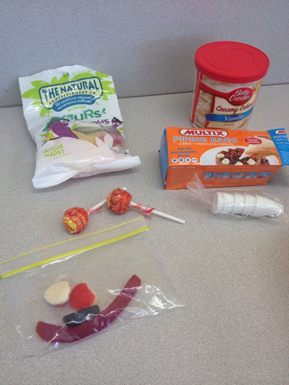 All the ingredients needed to complete the task