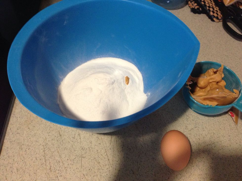 All the ingredients plus peanut butter