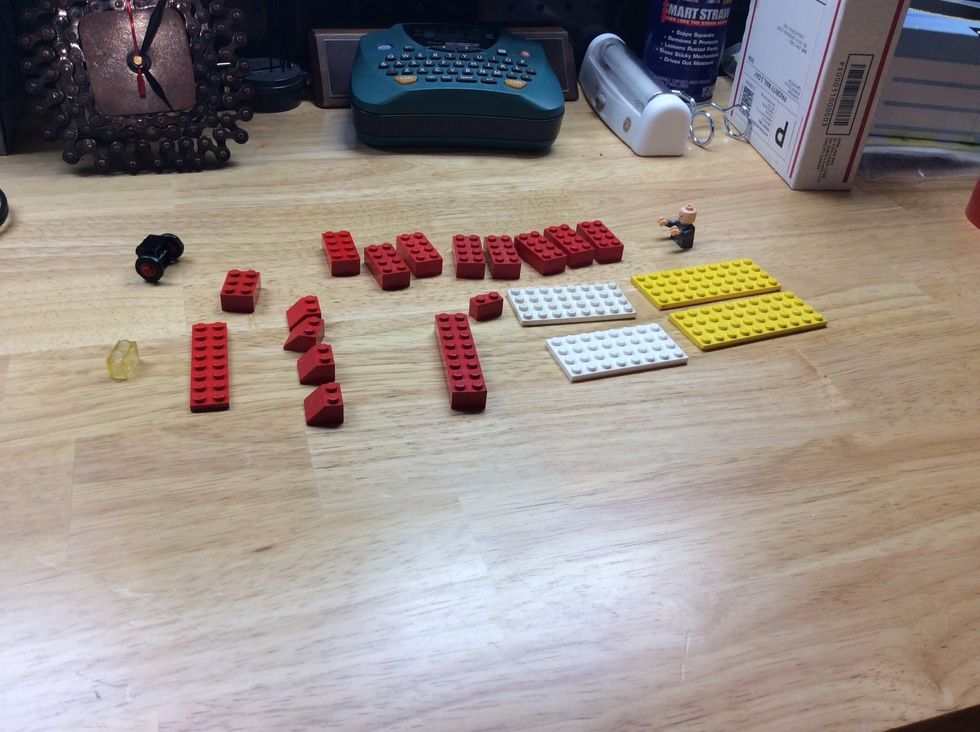 All the pieces that you will need for the jet!