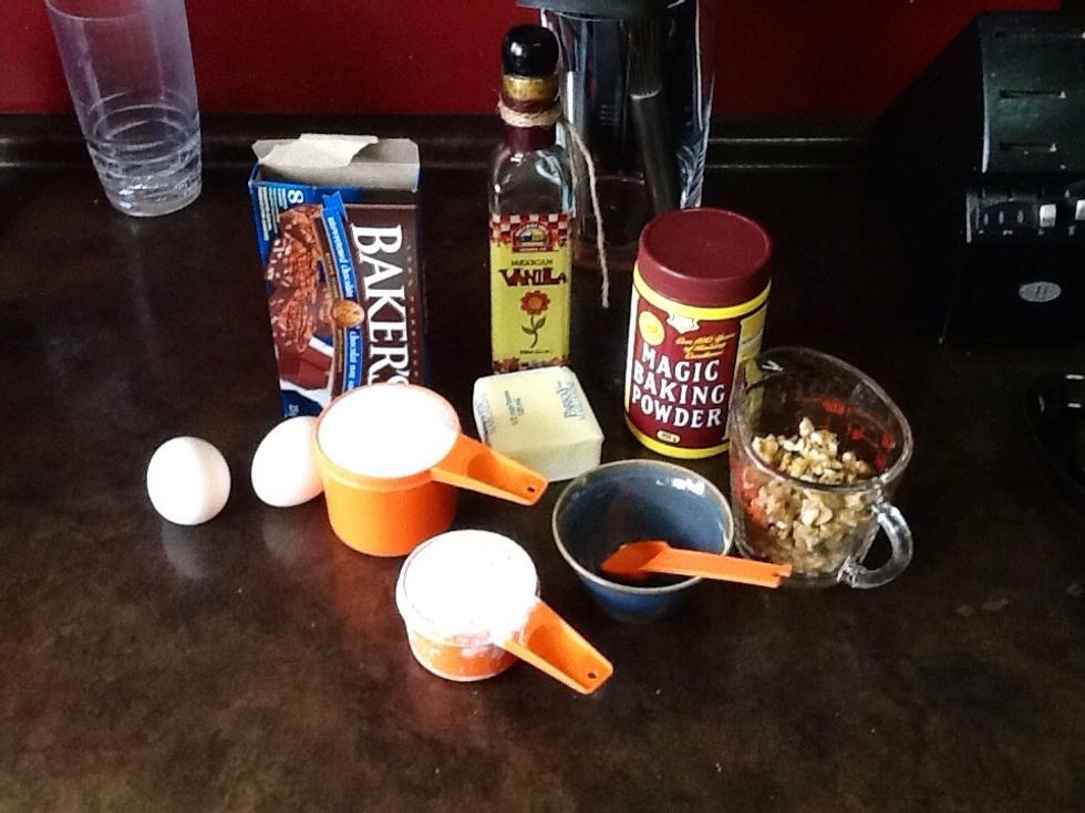 All the supplies you will need to bake big bad wolf brownies. The complete list is in the supplies tab below.