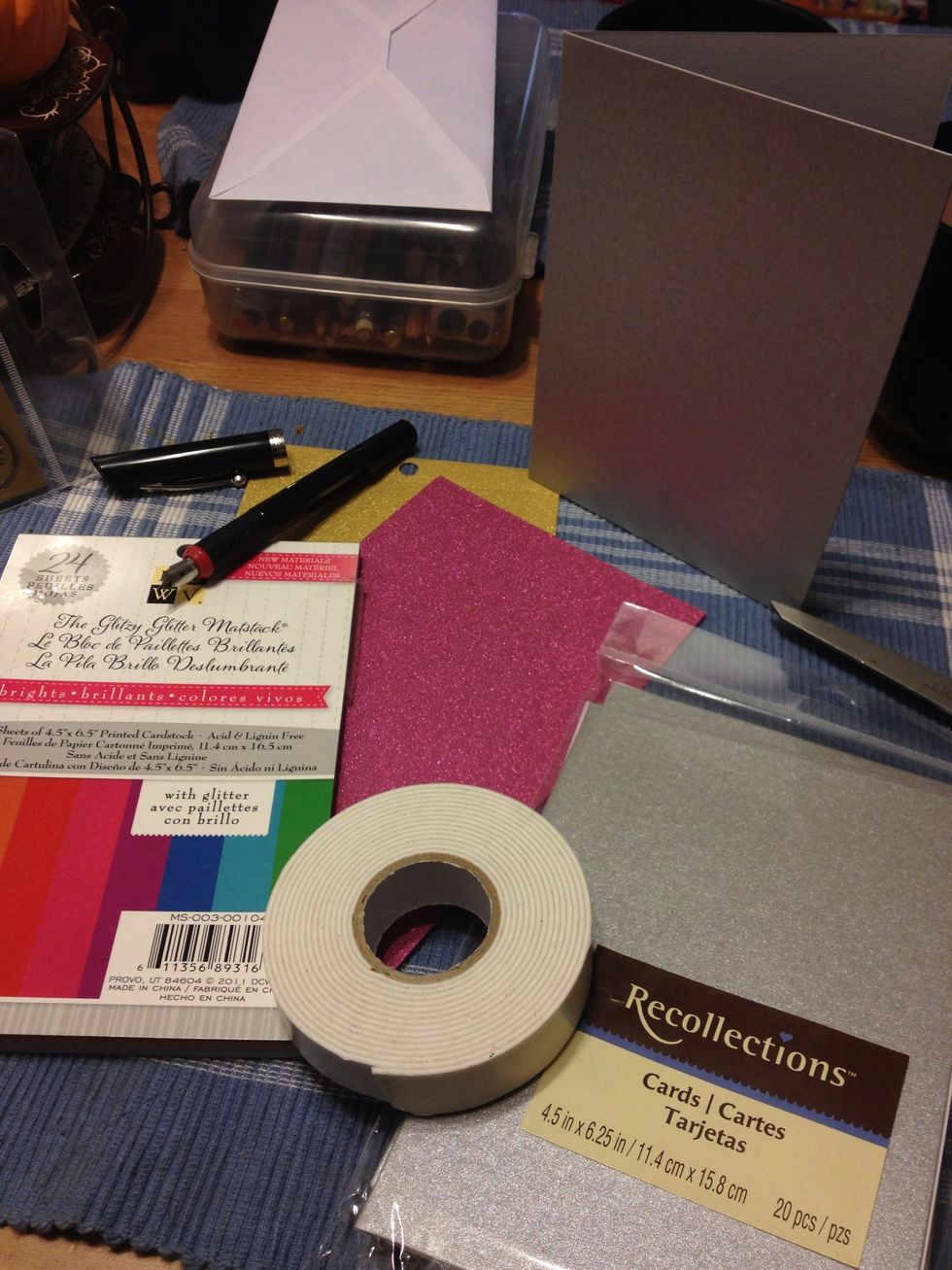 All these supplies can be found at any craft store.