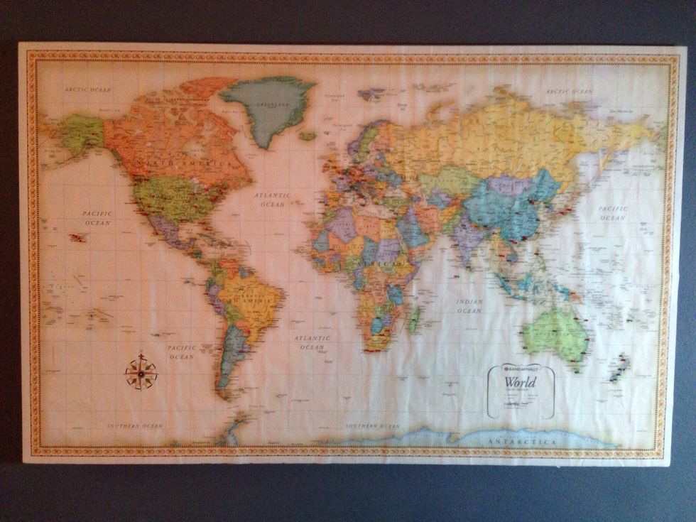 All you have to do is hang up the map and you're done!