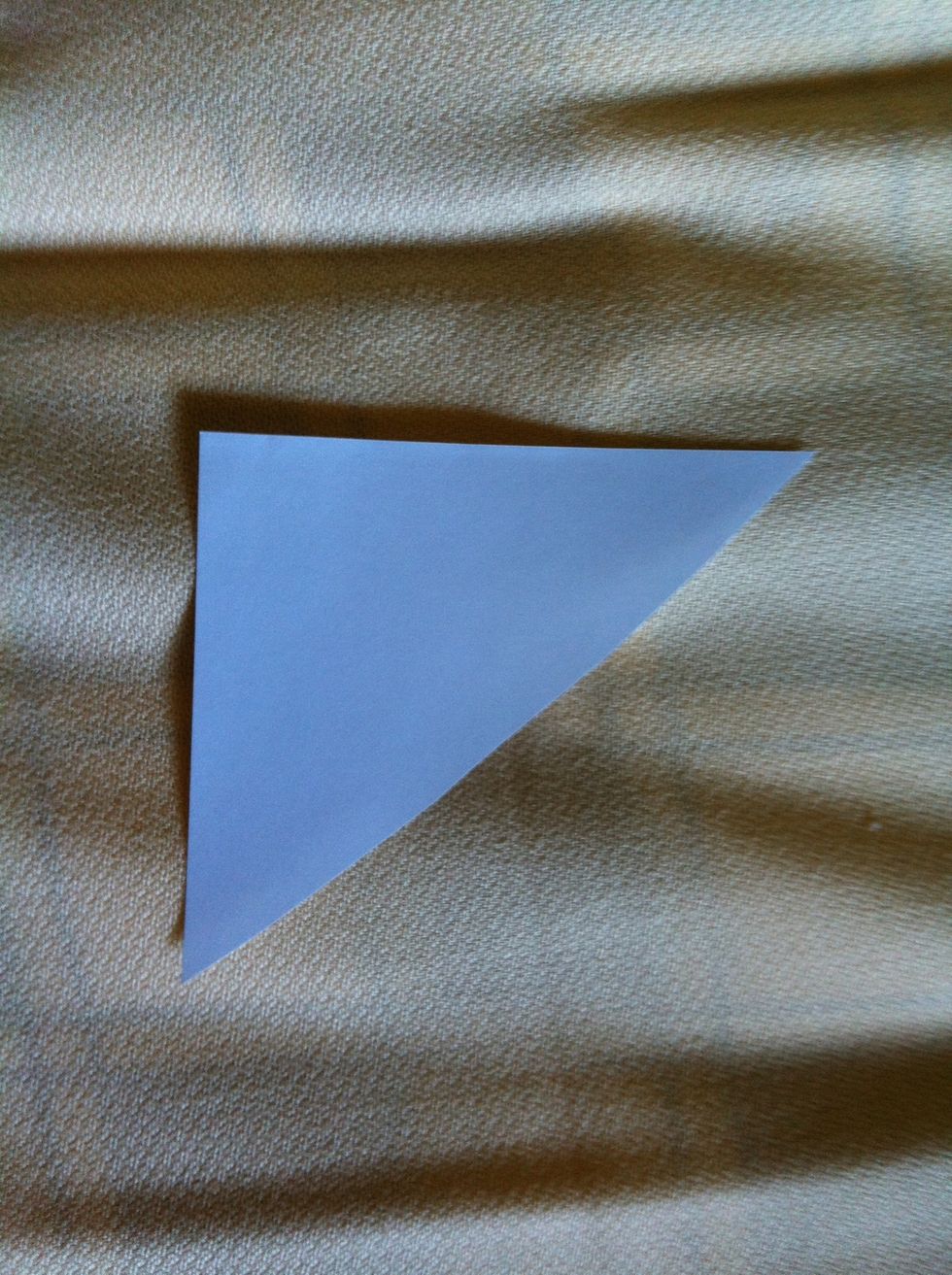 all you need is a piece of paper triangle  and it doesn't even have to be exact