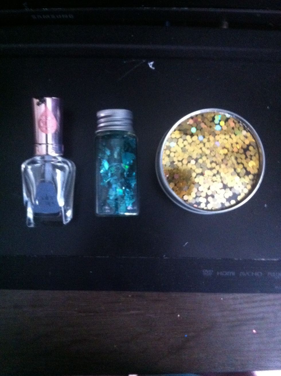 All you need is glitter and nail polish.