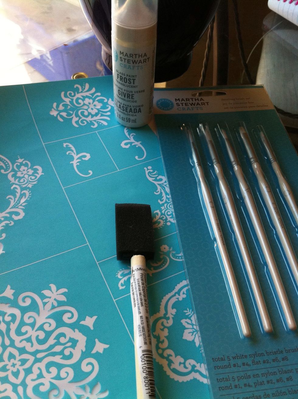 all you need is here... one color is good to star .. but you can use as many you like in one proyect..stencils are re- useable.. if make a mistake  wash with water and start all over ... simple