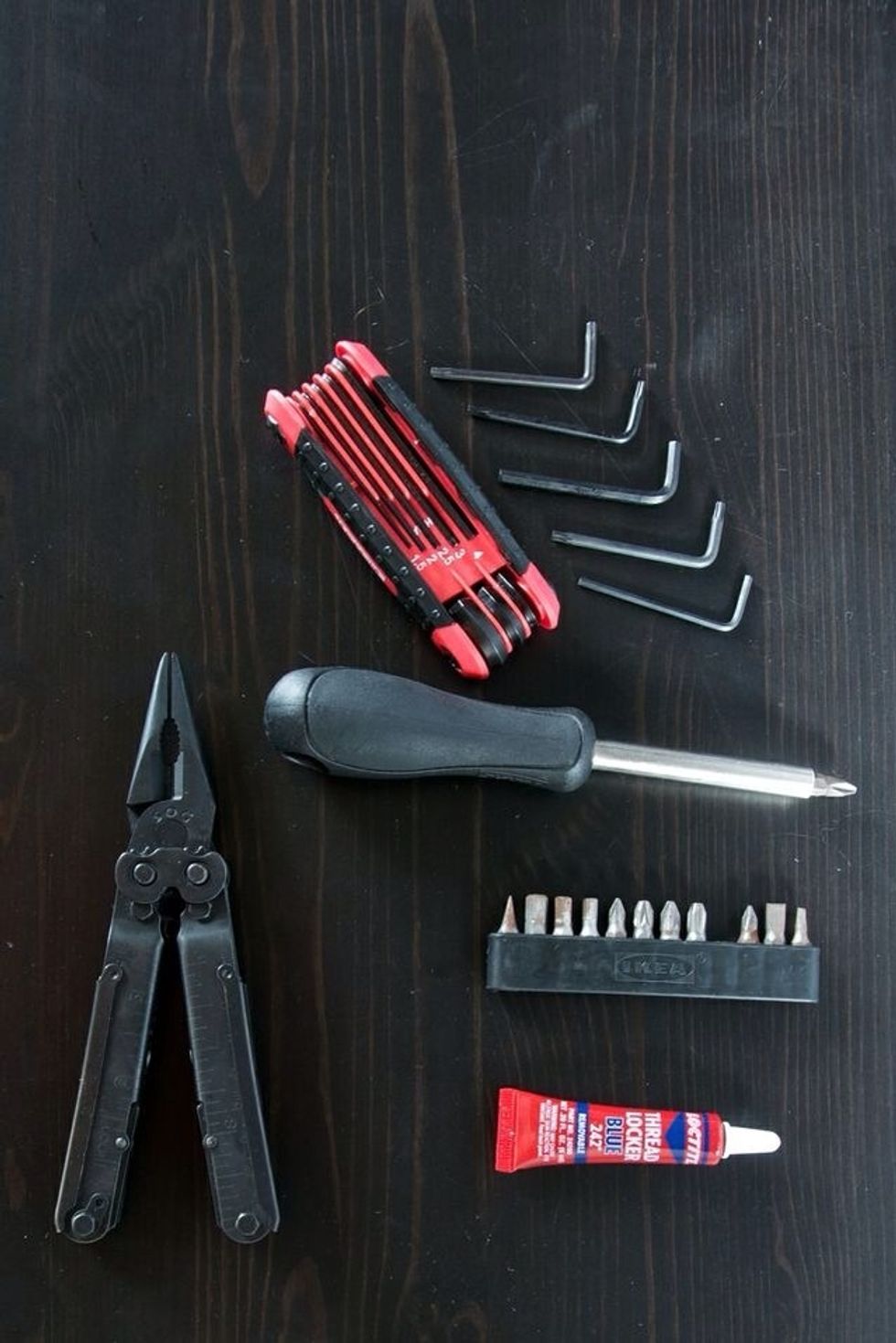 Allen keys and Locktite are probably all you'll need.