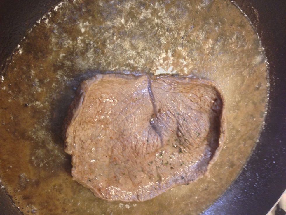 Allow both sides to cook. This technique allows you to have juicy meat without compromising your health \nAdding water to your dishes not only makes it juicy, but can help to dilute over-seasoned foods