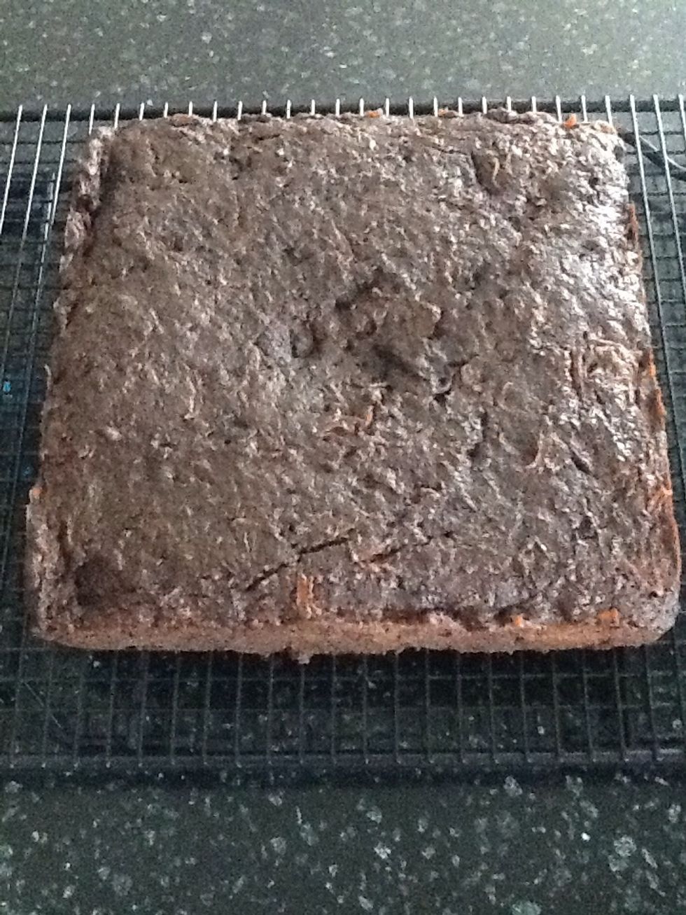 Allow cake to cool in pan 10 minutes, then transfer to a cooling rack to cool completely.