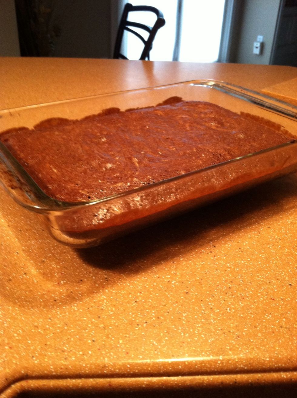 Allow the brownies to cool for an hour or more