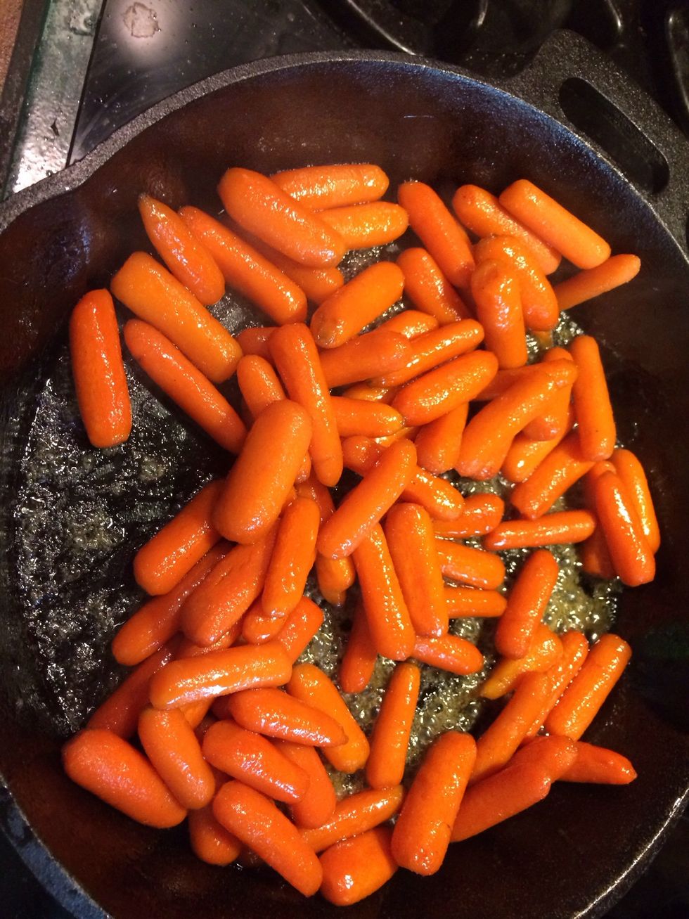 Allow the carrots to begin to caramelize before plating immediately.