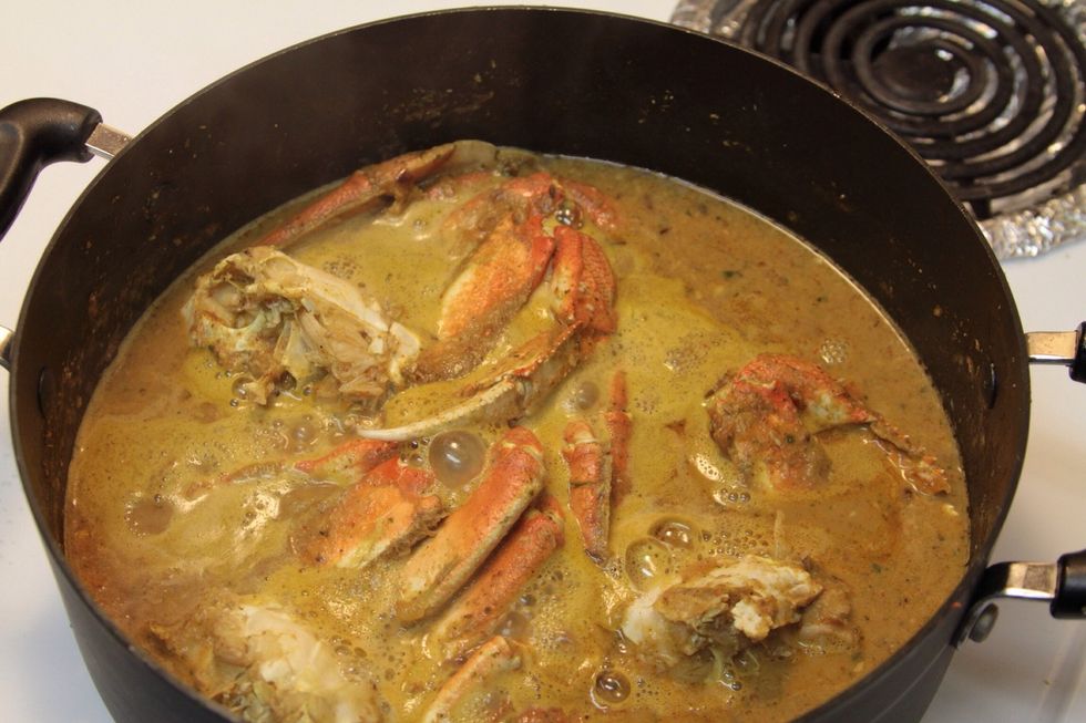 Allow the crab to cool , and set the timer to 25 min
