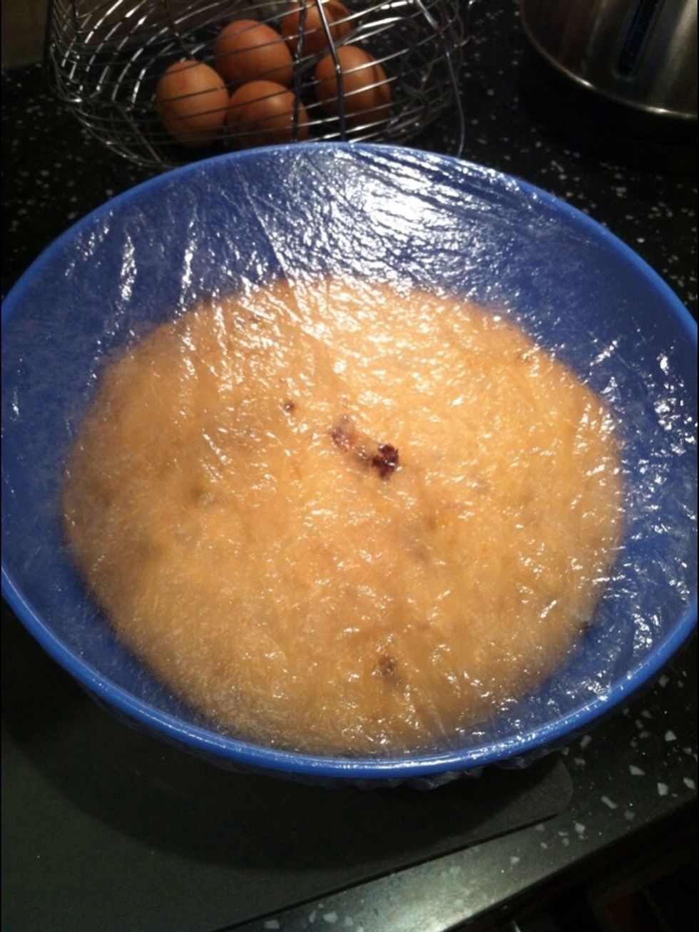 Allow the dough to prove and rise to double it's original size (about an hour)