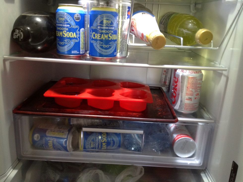 Allow the moulds to cool. Add to your fridge if you want to speed up the process. They took just over an hour to harden.