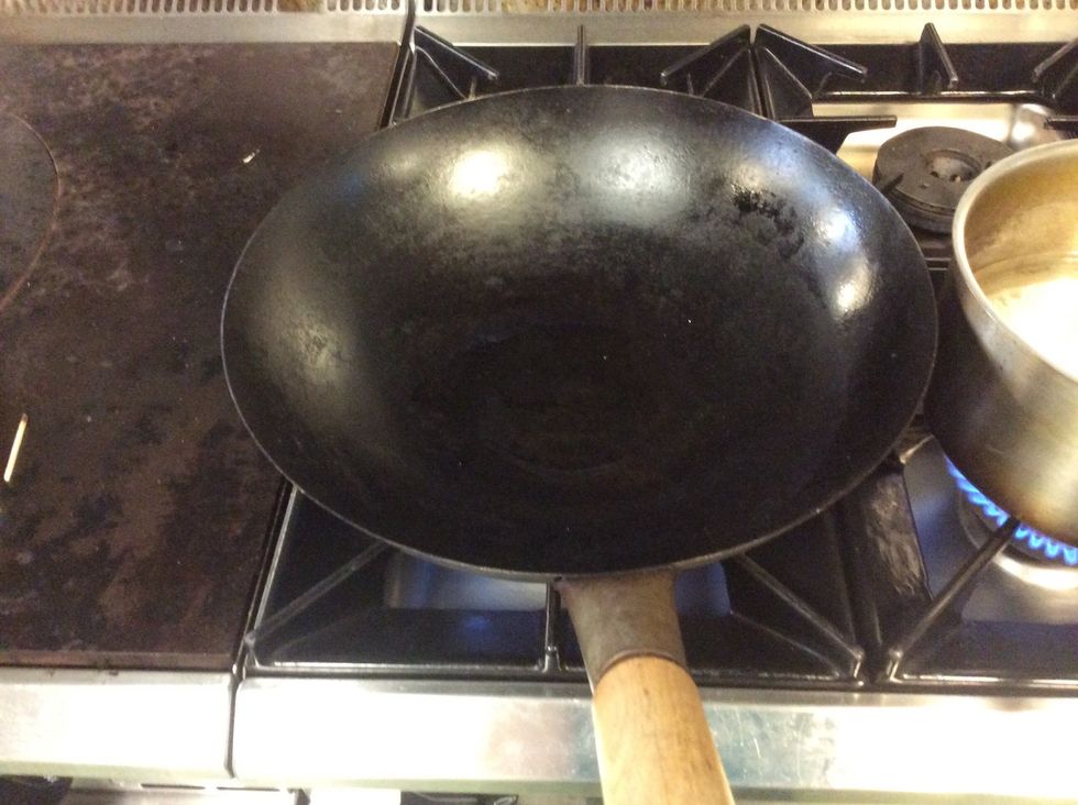 Allow the pan to smoke