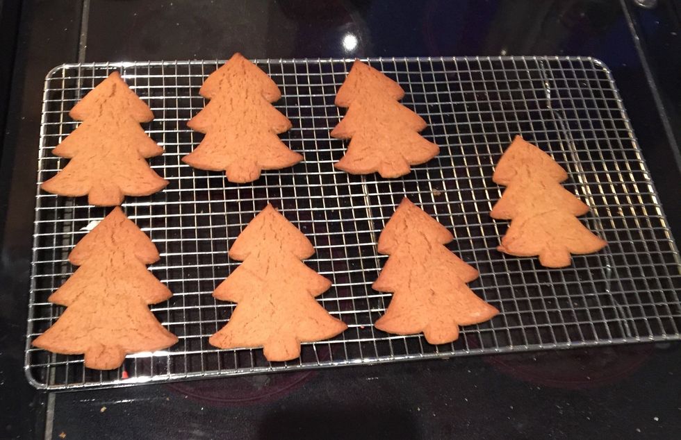 Allow them to cool for 5 minutes on the baking tray before transferring them to a wire rack to cool properly. They'll have spread but that's okay! Repeat as often as needed to bake all of them.