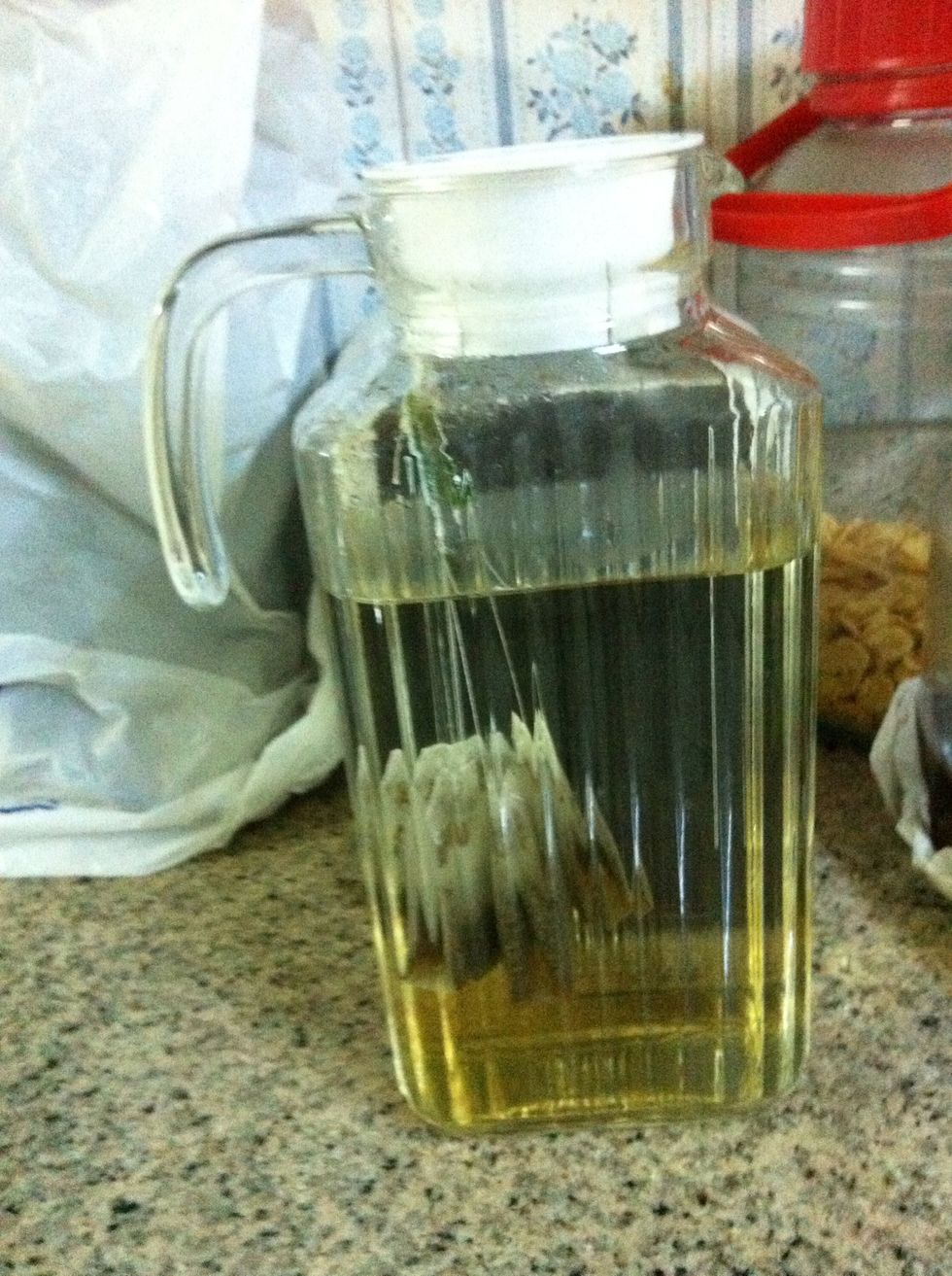 Allow to cool for an hour or so, this also allows it to steep and the flavors will develope further more.