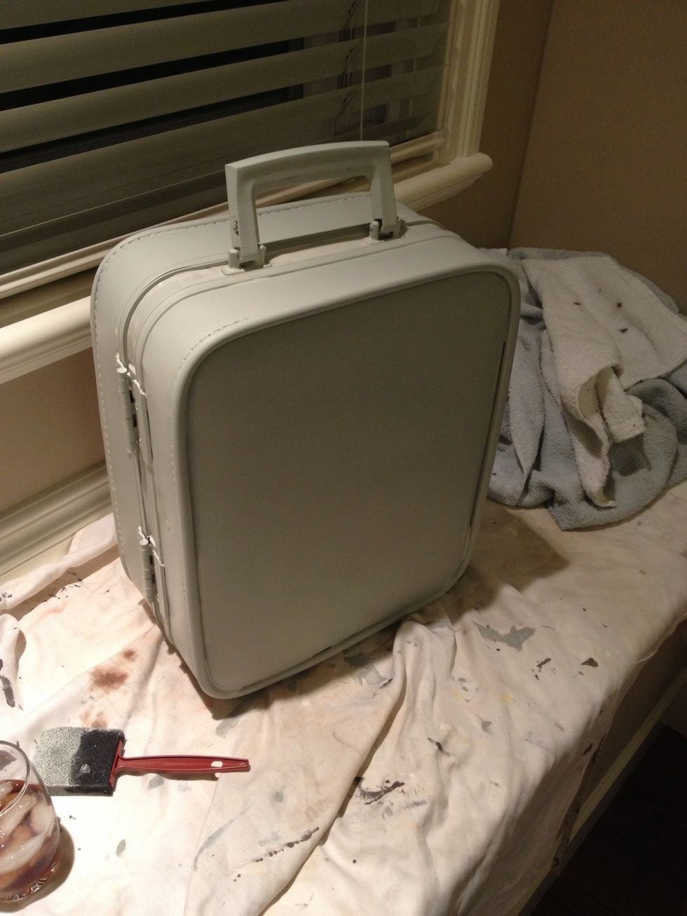 Allow to dry until u can touch it (mine took 20 minutes) then apply a second coat. Allow to dry to touch.