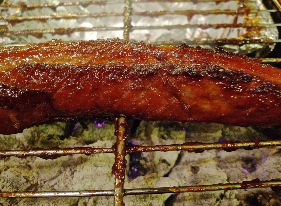 Allow to lightly brown over direct heat on grilling grate for another 5 to 10 minutes or until done, turning occasionally. The meat should be slightly charred.
