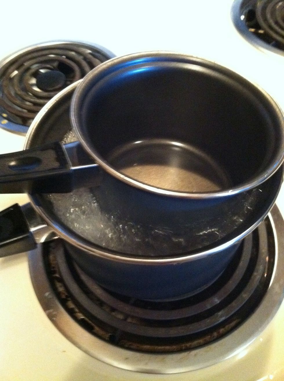 Allow water to simmer.