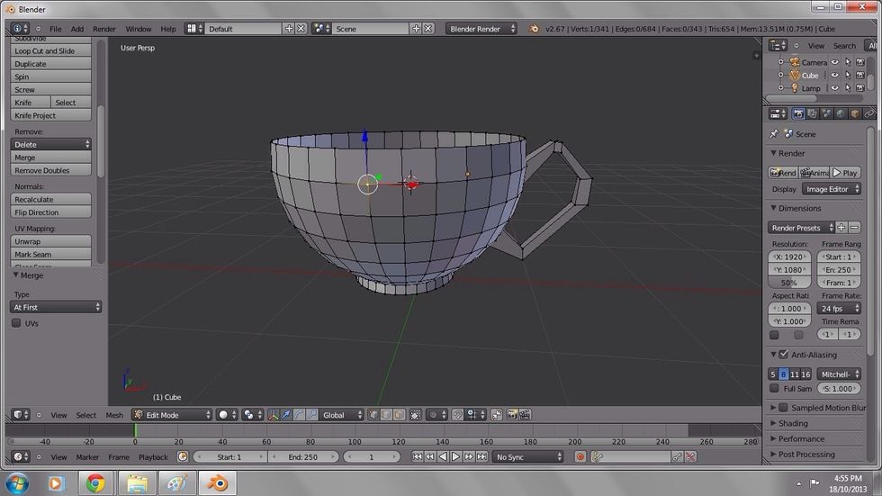 Almost done! On the right hand side of you screen, there's a little picture of a wrench. This is the modifier tool.