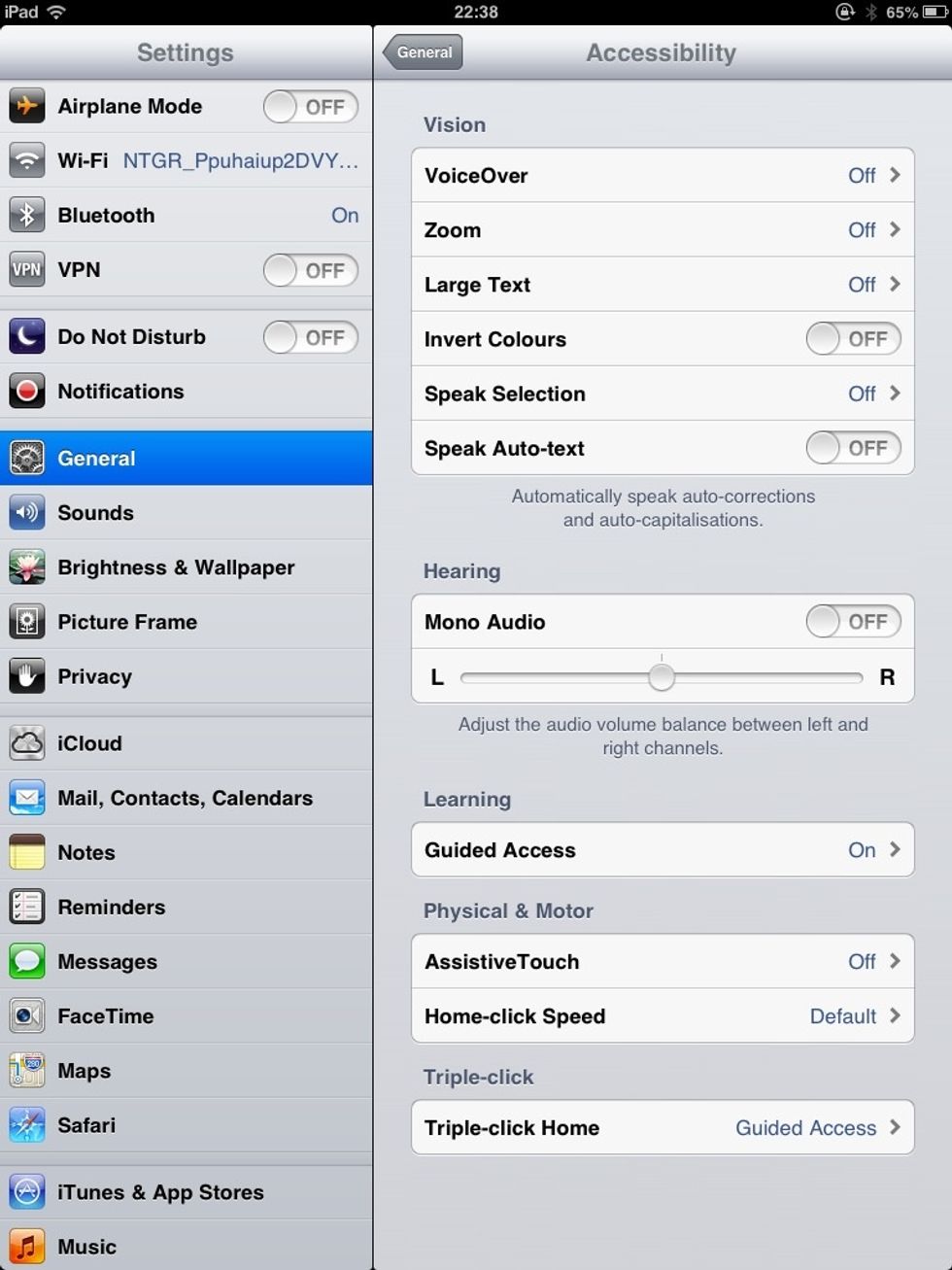 Almost done! Scroll down to find "AssistiveTouch" under the section named "Physical & Motor"