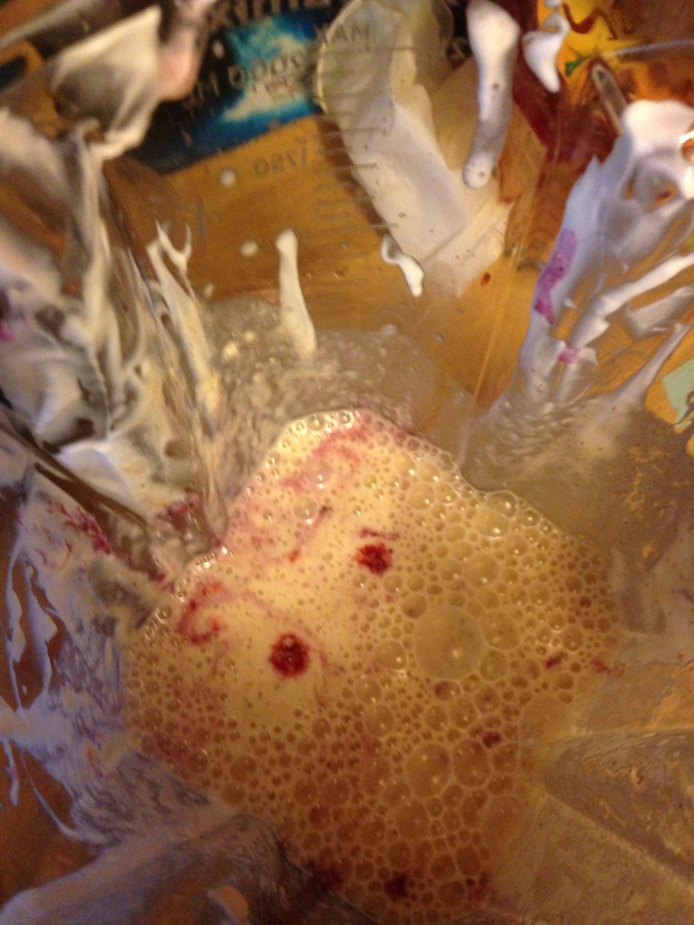 Almost forgot the berries.its a mixed berry packet that I bought from the grocery store. Blackberries, blueberries and strawberries. :) YUM