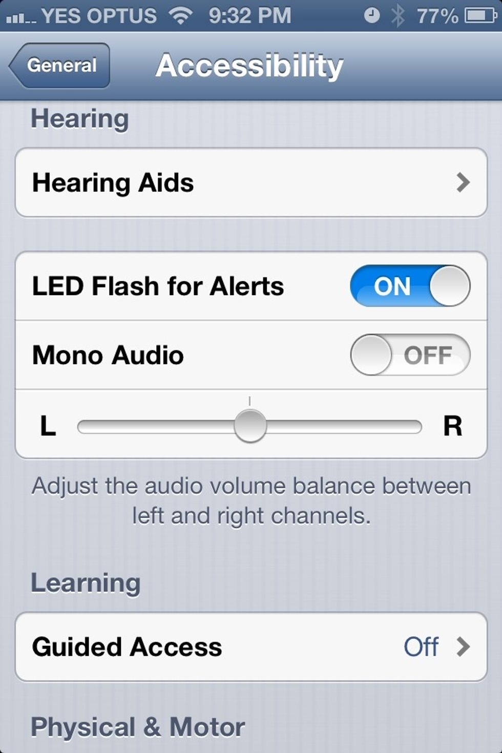 Along side a sound and vibration you can get notifications to use the LED flash, to enable go to Settings > General > Accessibility and turn on LED Flash for Notifications.