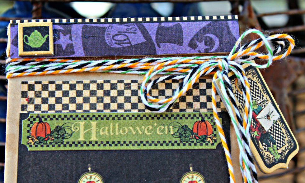 Along with border strip to the top of treat bag once it is folded down.