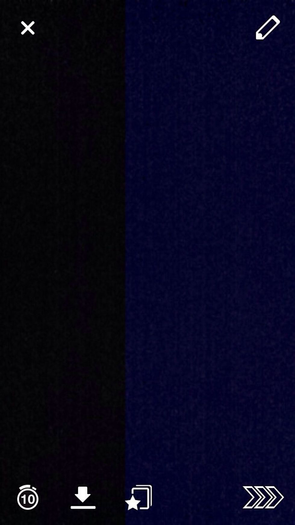 Along with fancy text you can take a photo and slide the screen to your left and there will be different affects