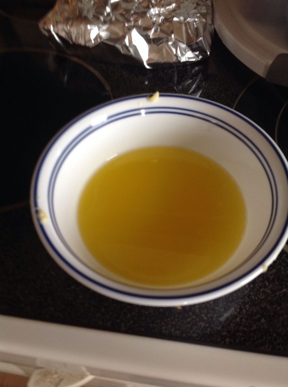 Alright, first up melt your 1/2 cup of butter. Put in in the microwave for 20-50 seconds, it just depends how thick your butter is.