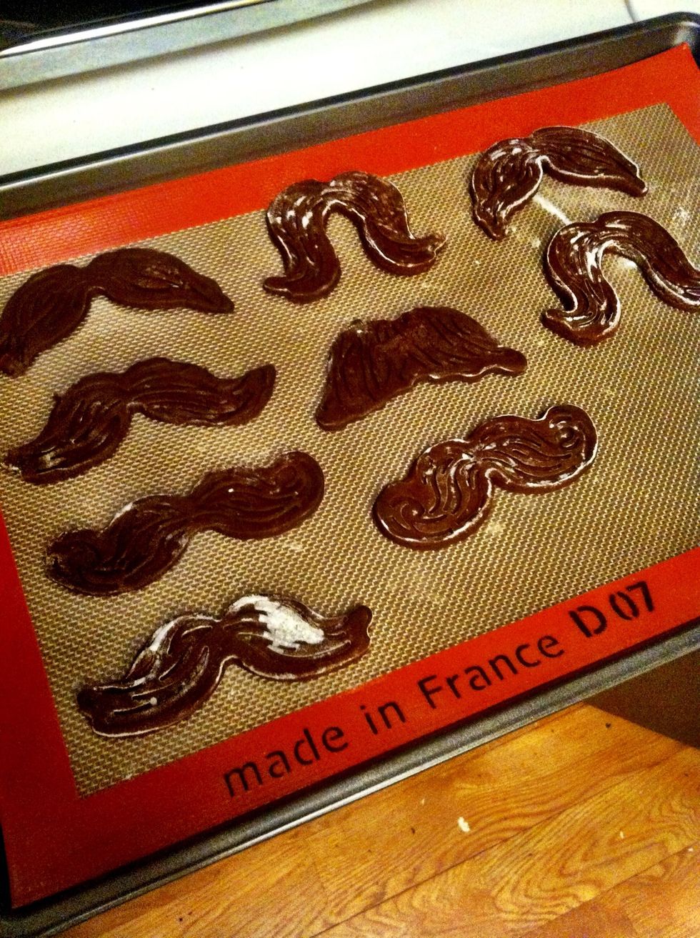 Alright. Now we are ready. Place these bad boys in the oven for 16-18 minutes. Keep an eye on the edges, when they look crisp, they are ready.