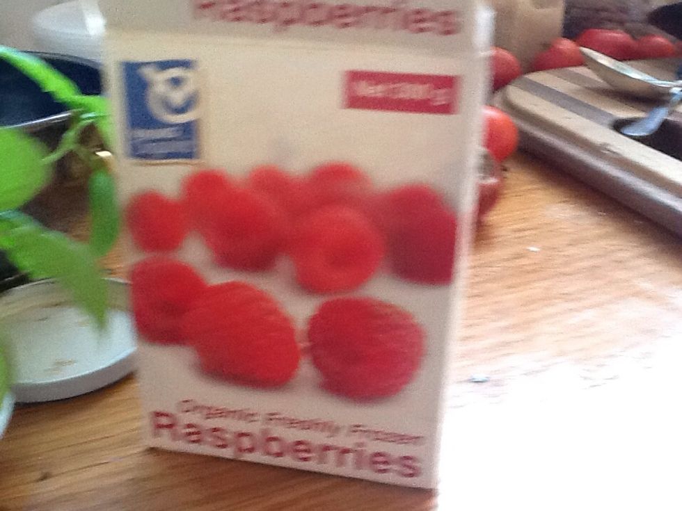also add 100 grams of raspberries to the mix (Dont forget to keep on stiring)