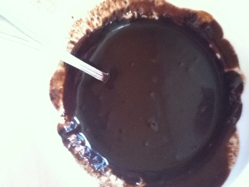 Also - add milk after you microwave the chocolate, it makes the chocolate runny for dipping. When you're done melting the chocolate, take out the choc balls.
