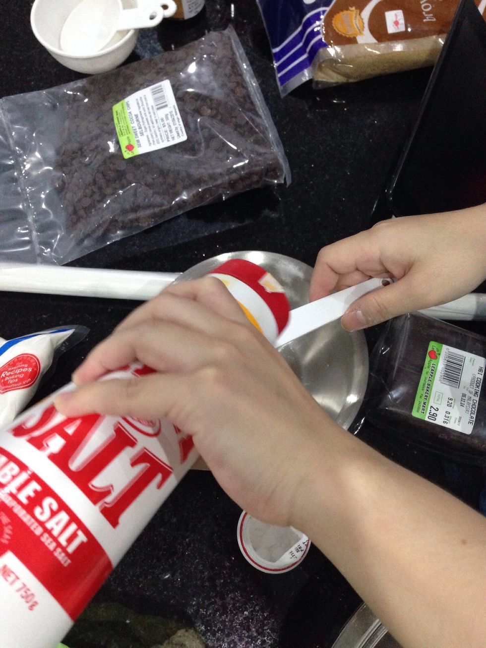 Also add on 1 teaspoon of salt